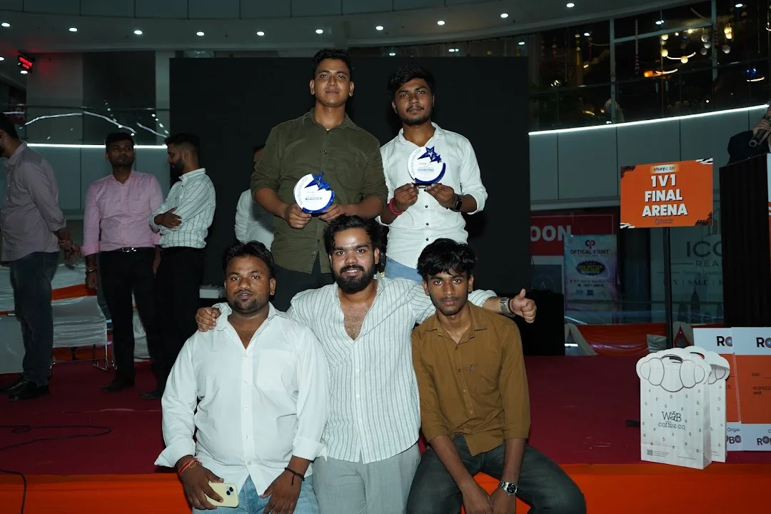 Participants holding trophies at Robo Goal India 2026